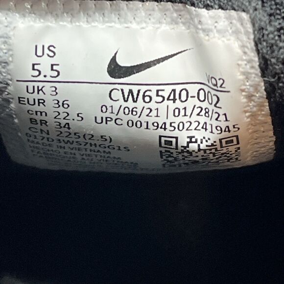 Nike Court Legacy CW6540-002 Black Slip On Shoes Sneakers Women’s Size 5.5 - Picture 6 of 7